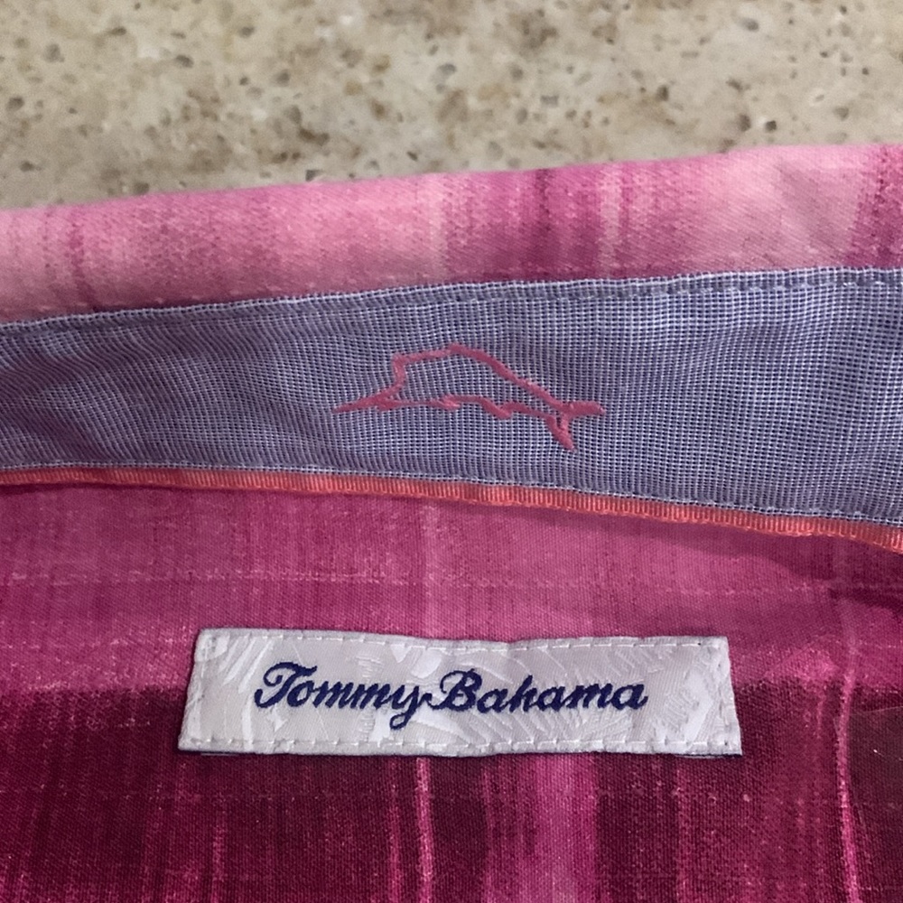 NWOT Tommy Bahama Shibori Bay Silk Button-Up Shirt 
Size Large - Picture 4 of 8